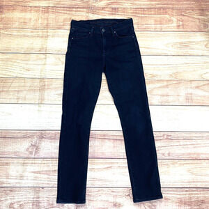 Citizens of Humanity Black Medium Rise Straight Leg‎ Denim Jeans Sz 24 Cut 30103